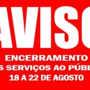 Encerramento ao Público 2025