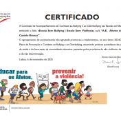 Agrupamento de Escolas Afonso de Paiva distinguido com o selo “Escola Sem Bullying | Escola Sem Violência” no ano letivo 2025/2026
