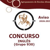 Concurso 6 (26/27): Inglês (330) | Aviso de Abertura